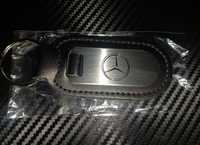 Оригинальный кожаный брелок, держатель для ключей Mercedes-Benz, 11×4