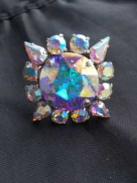 Винтажный перстень  кристаллы Aurura Borealis