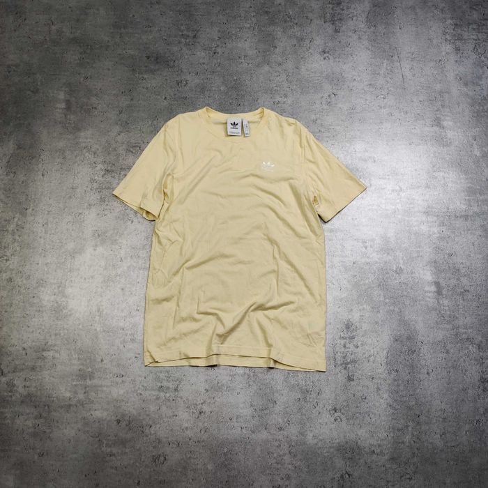MĘSKA Koszulka Bawełna PREMIUM Adidas Originals Żółta Casual Letnia