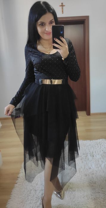 Sukienka z tiulowym dołem andrzejki święta sylwester