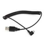 Kabel USB microUSB kątowy sprężyna spirala 1m