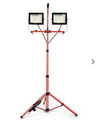 Reflektor budowlany LED ze statywem, 2 x 50W 6500K