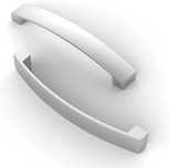 FURNIWARE Uchwyty meblowe 128 mm ze stali nierdzewnej 5SZT. METALOWE