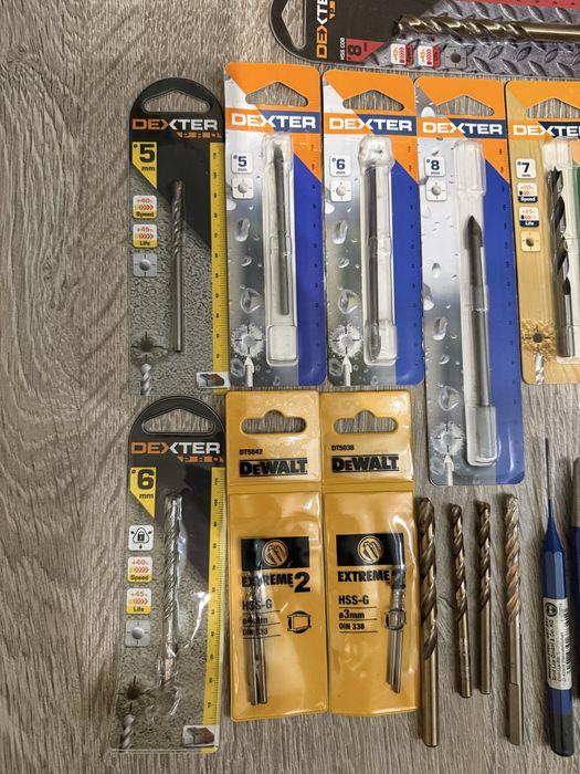 Набор сверл и пробойников – DeWalt, Dexter, HSS, COBALT