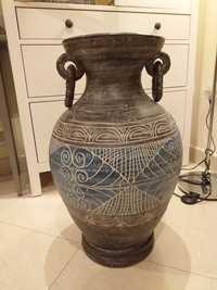 Pote decoração,jarrão,63cm,cerâmica ornamentada,pesadoveja zonasentreg