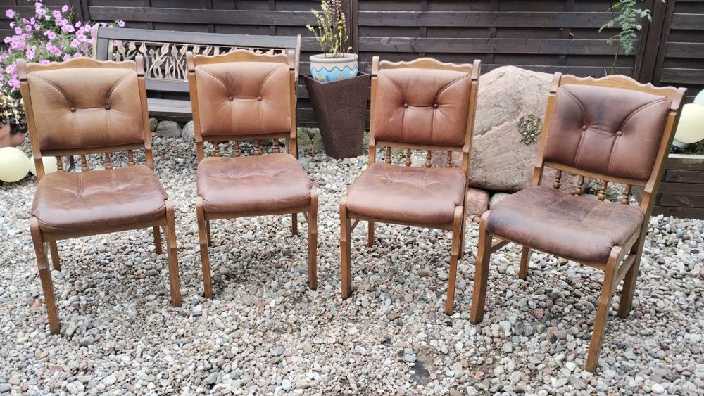 4 krzesła lite drewno