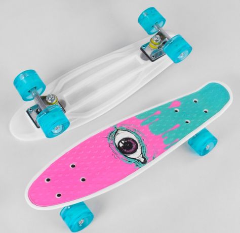 Скейт Пенни борд S Best Board, колеса PU светятся, d=4.5 см, доска=55