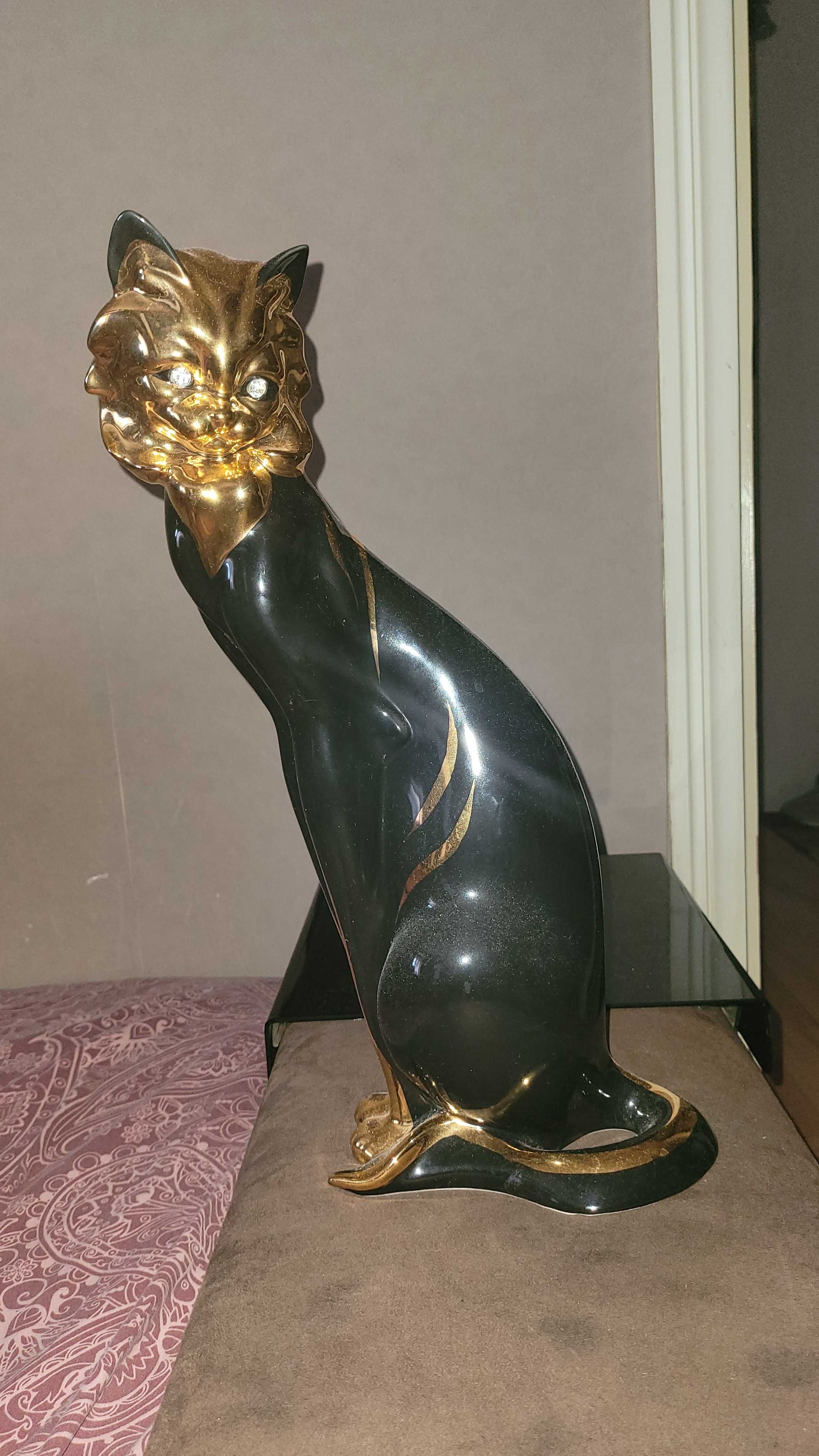 Статуэтка Кошка - лакированная керамика ( современная) - бренд - 40 см