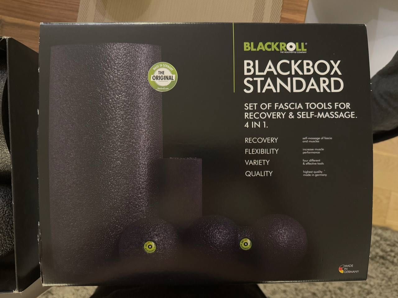 BLACKROLL BLACKBOX Zestaw czarny rolek piłek wałków do masażu