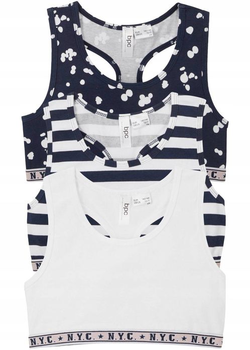 B.P.C 3-pak biustonoszy topów dziewczęcy ^176/182