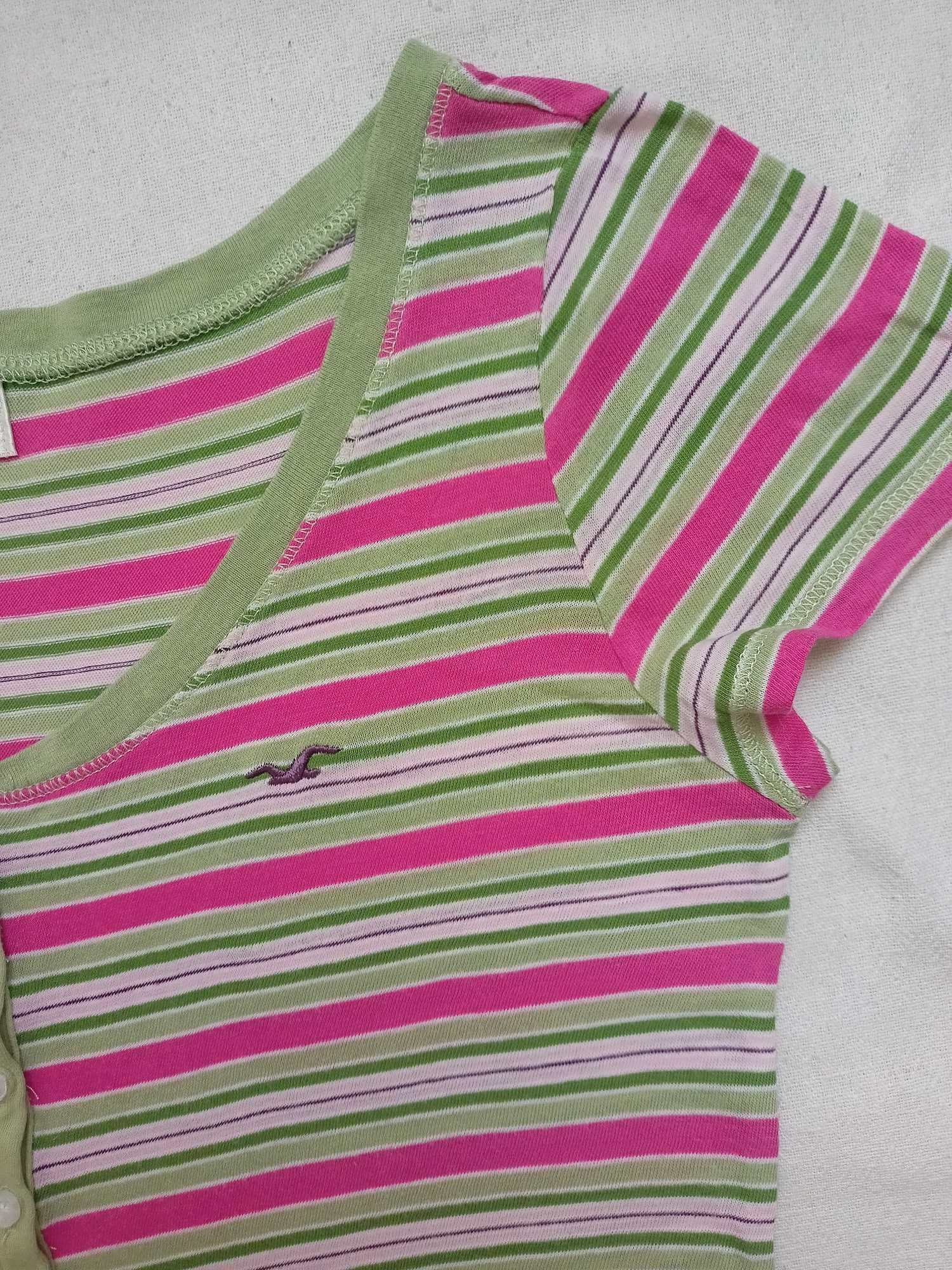 Hollister t-shirt bluzka damska rozm. z met.L