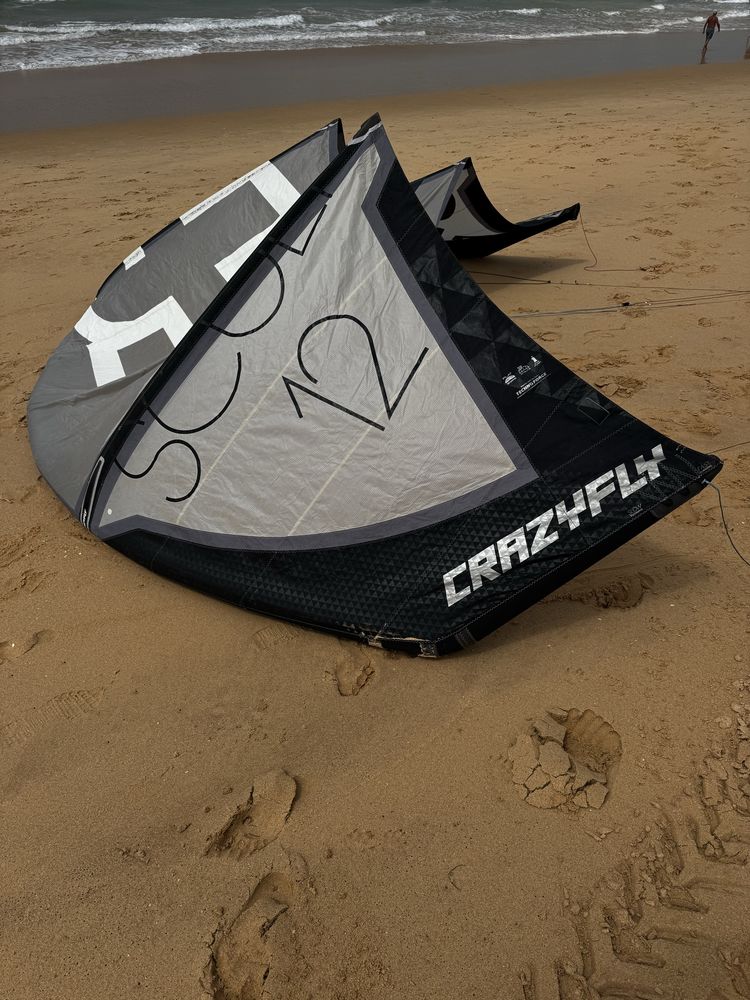 Kite 12M Crazyfly com barra