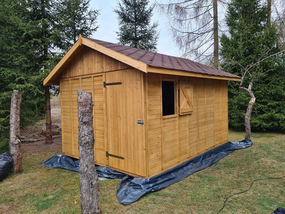 Domek drewniany narzędziowy 3x3m z transportem