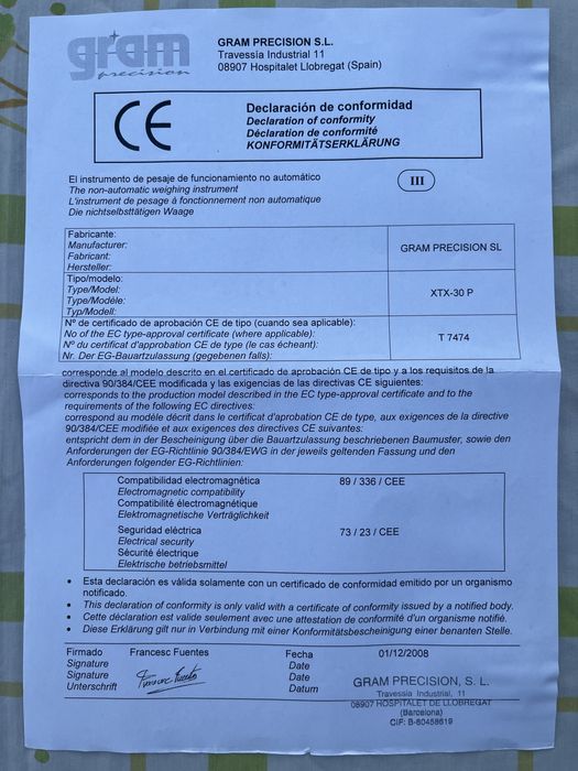 Balanca de Precisão Comercio