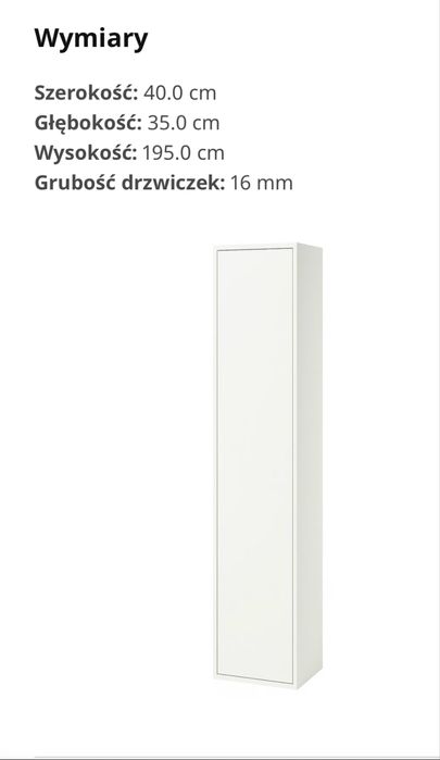 IKEA HAVBACK szafka łazienkowa słupek NOWA