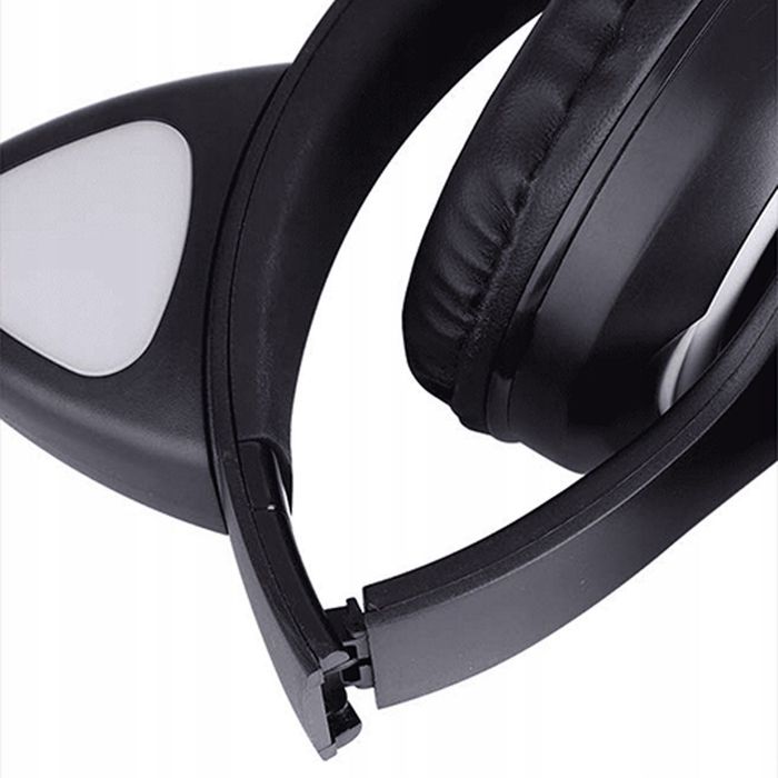 Bezprzewodowe słuchawki Bluetooth kocie uszy czarne LX-B39A