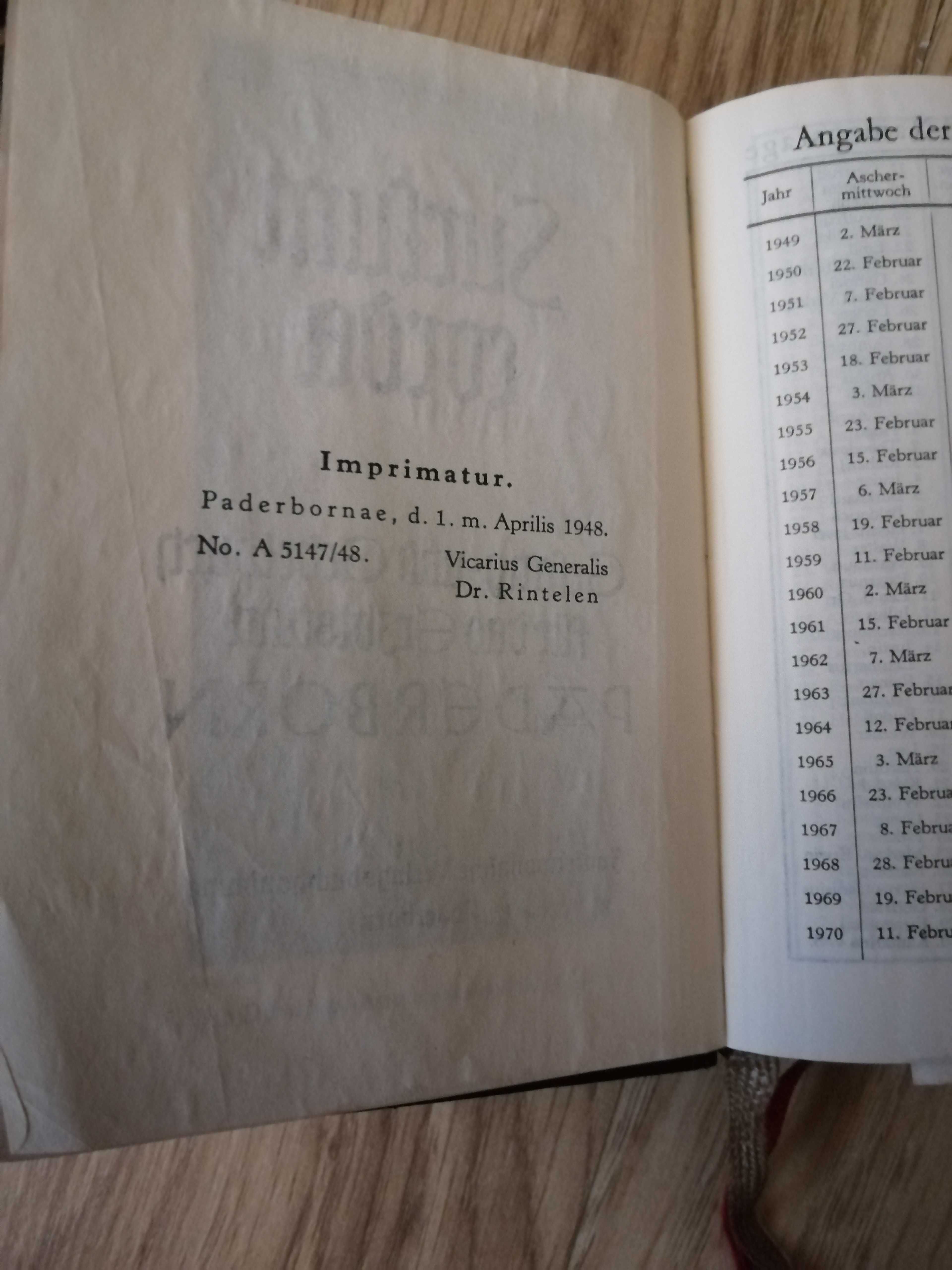 Книга 2 поющих молитвенника архиепархии Падерборн 1948 г.