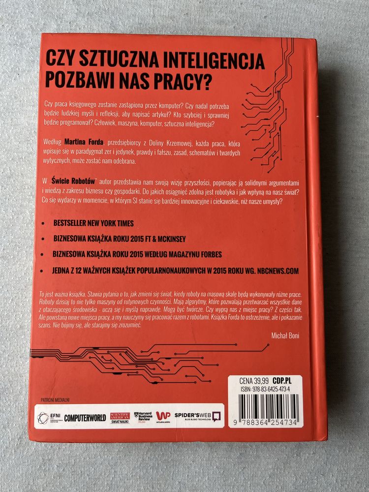 Świat robotów Czy Sztuczna Inteligencja pozbawi nas pracy, Martin Ford