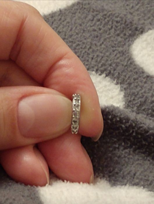 Срібні сережки Конго Пусети Серьги гвоздики Кольцо Цепочка 925° Родий