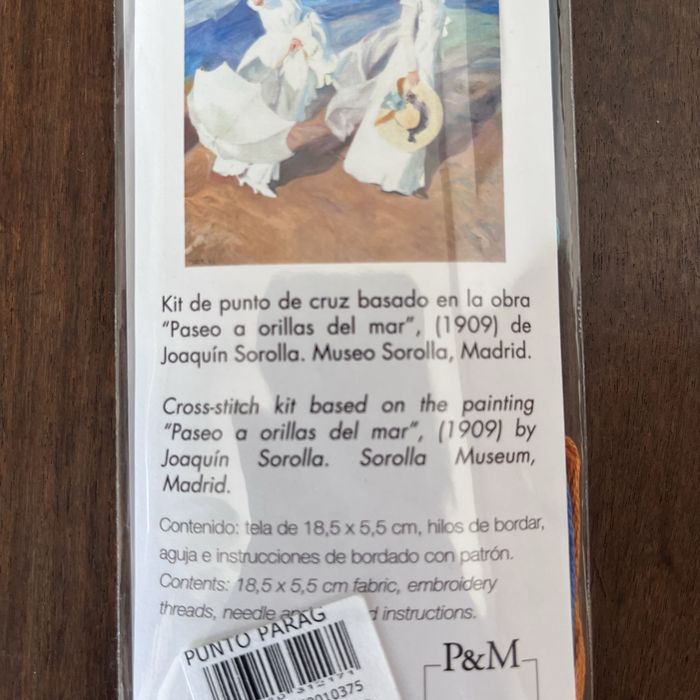 Kit de ponto cruz (tudo incluido) baseado em obra de Joaquim Sorolla
