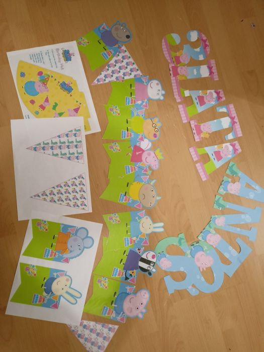 Girlanda świnka Peppa urodziny