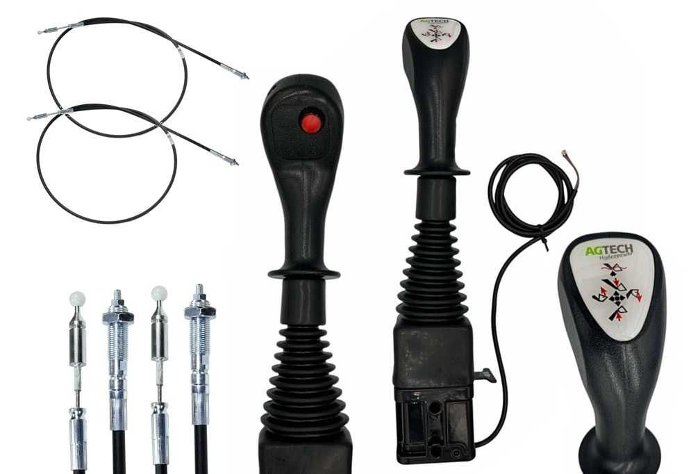 JOYSTICK DŻOJSTIK na kulki koparki TURA ładowacza 1 przycisk + 2 linki