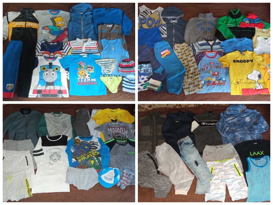5 великих пакетів одягу для хлопця / підлітка 3-14 р. Для двору, дачі