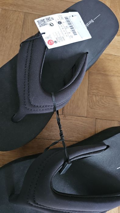 Klapki japonki na platformie koturnie 40