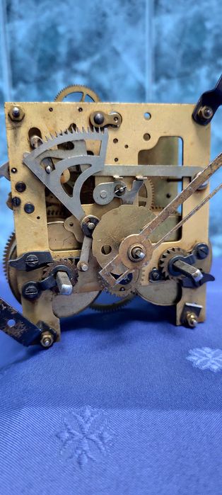 Mechanizm werk zegara P12 Gustaw Becker Sygnowany Sprawny, 2 tony gong