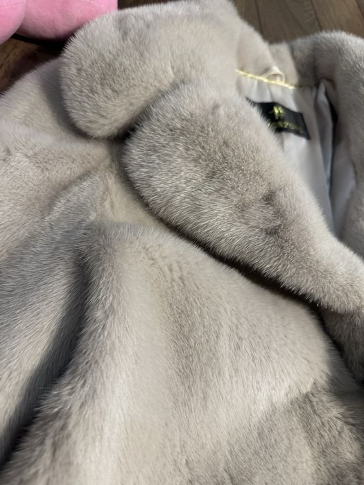 Шуба норка английский воротник, длина ниже колен, замеры по запросу