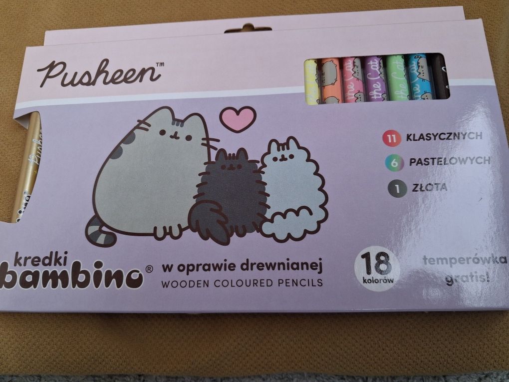 wyprzedaż! Kredki Bambino prezent wyprawka 18 grube złota gratis