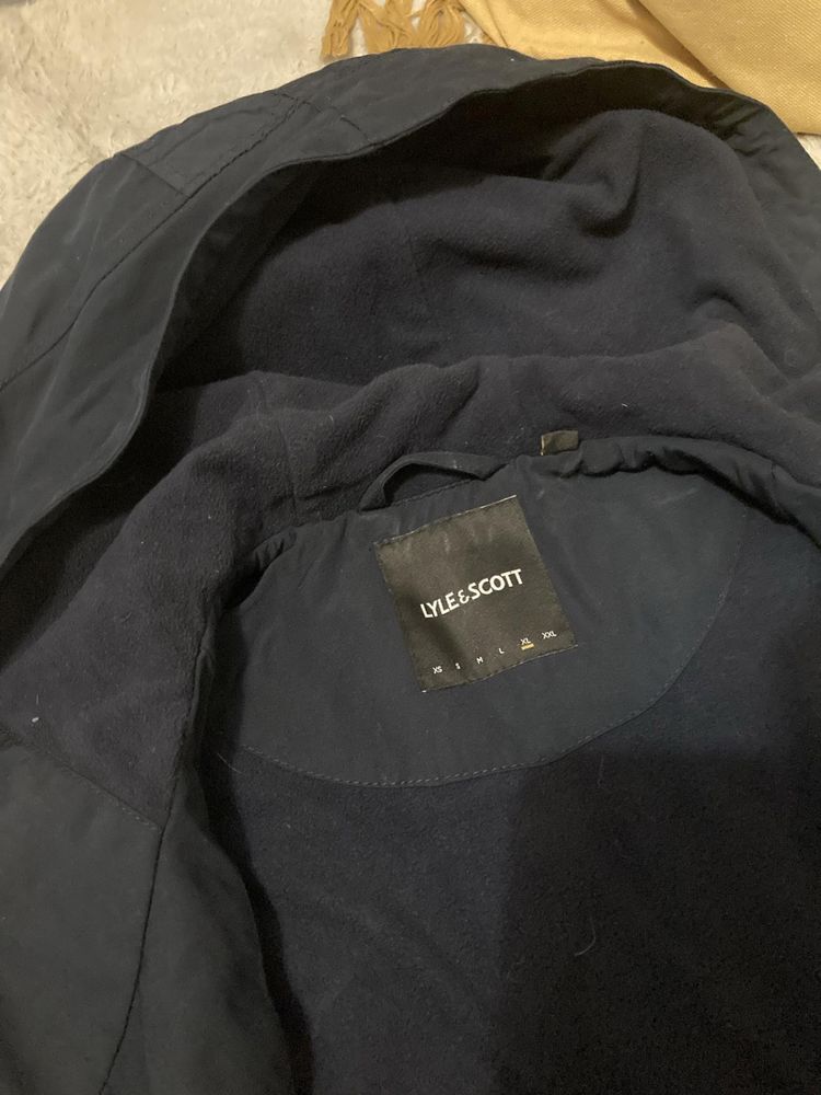 Lyle & scott parka kurtka długa navy Casual xl