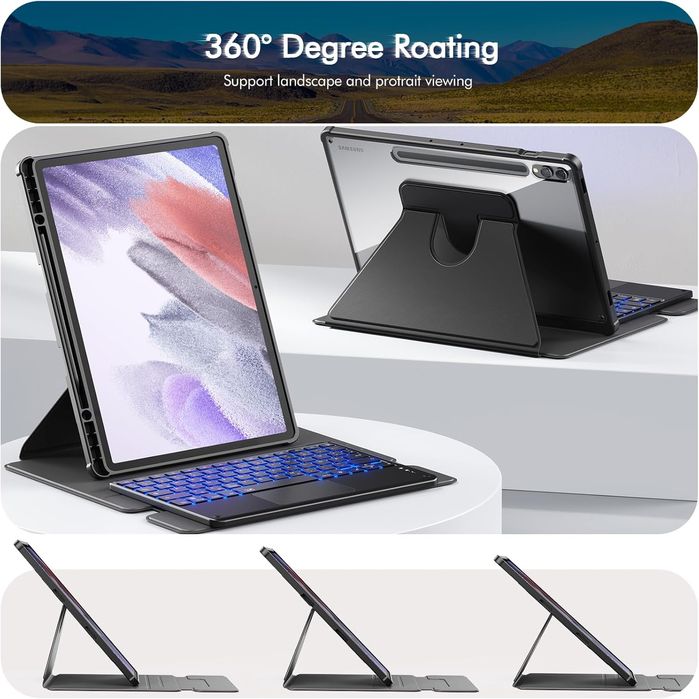 Etui z klawiaturą i touchpadem do Samsung Galaxy Tab S9 FE+/S9 Plus