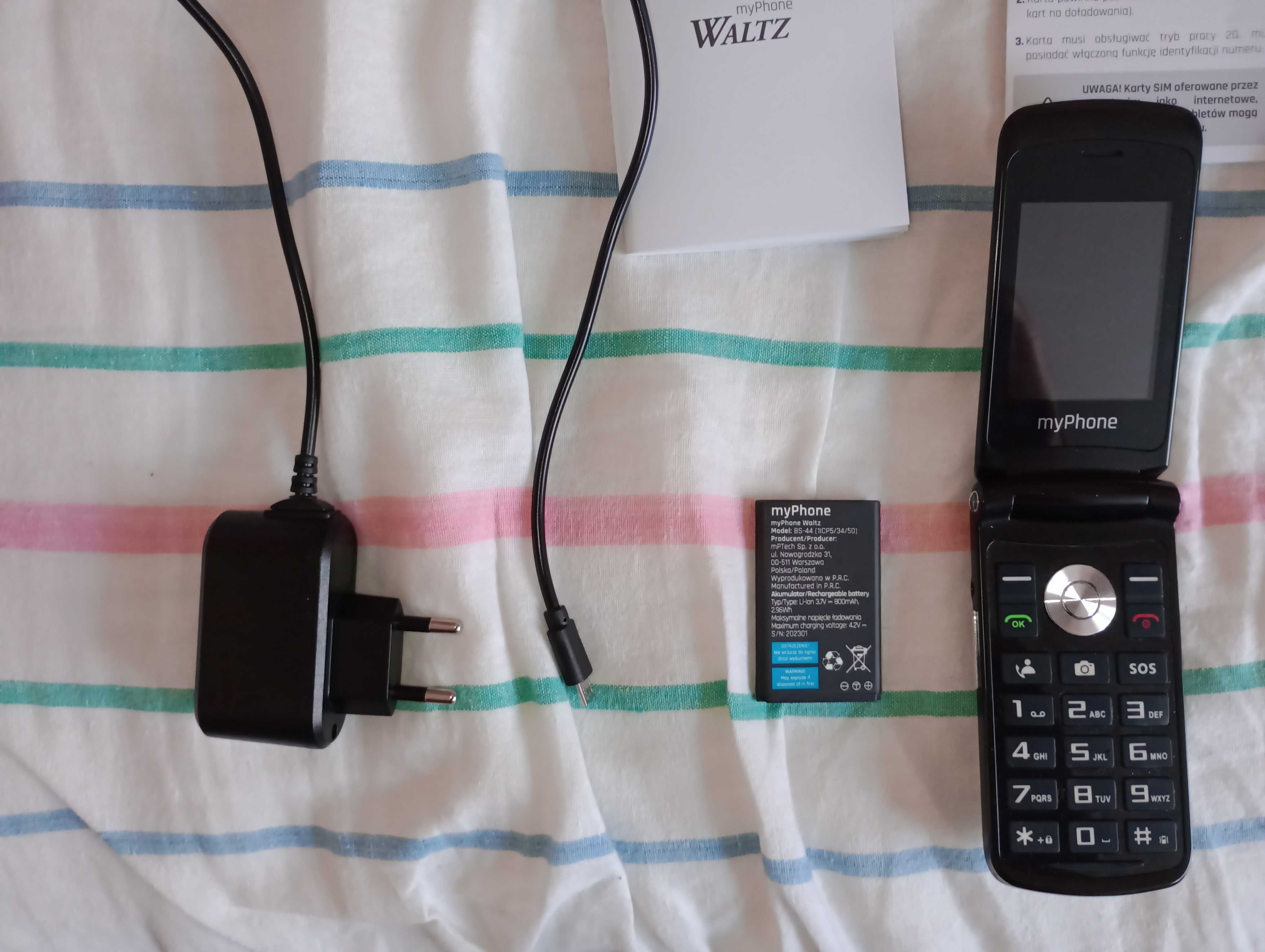 Telefon dla Seniora MyPhone Waltz Black