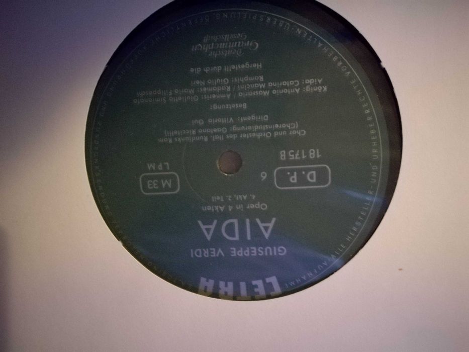 Disco Vinil especial antigo Giuseppe Verdi - AIDA