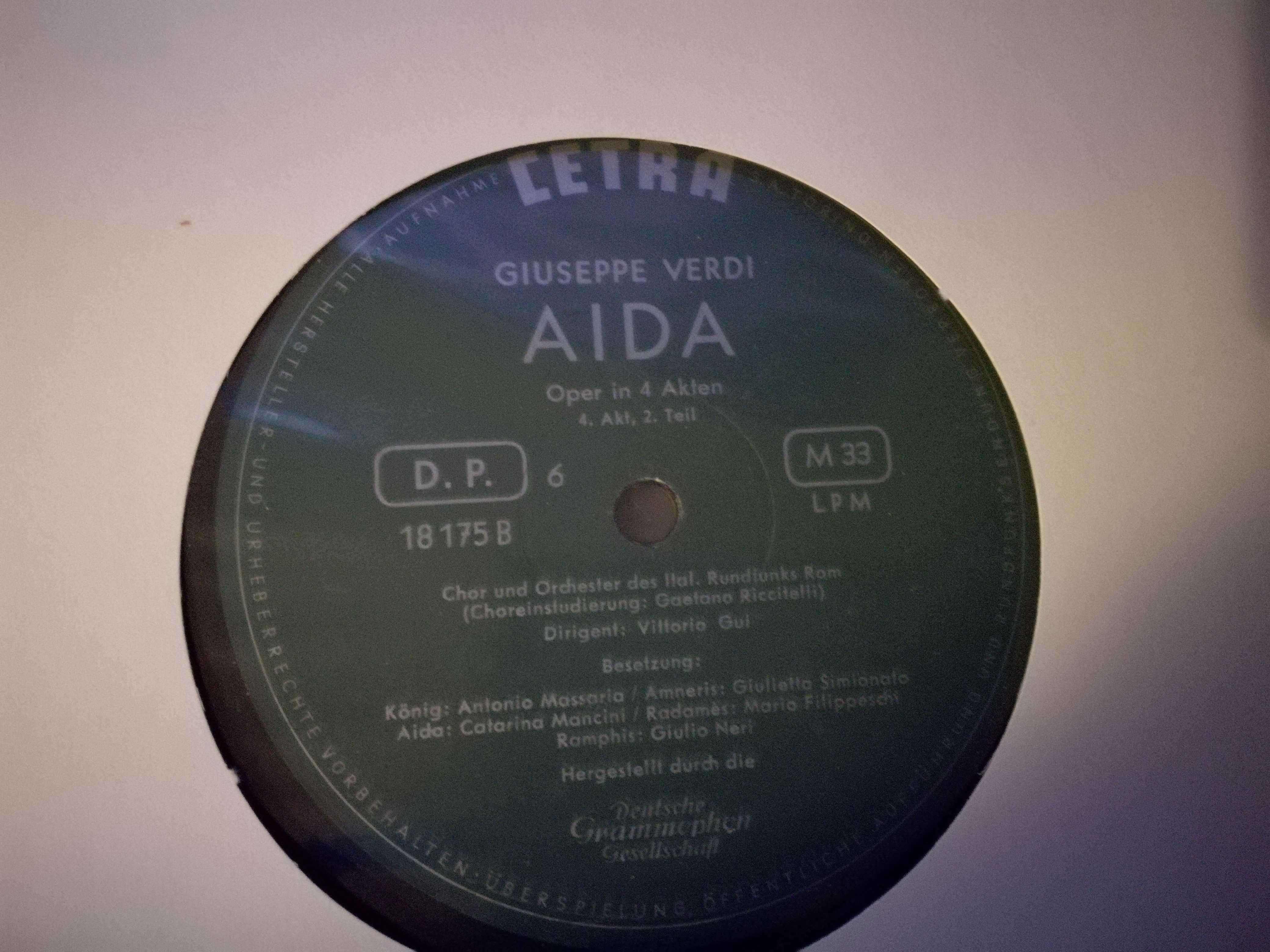 Disco Vinil especial antigo Giuseppe Verdi - AIDA
