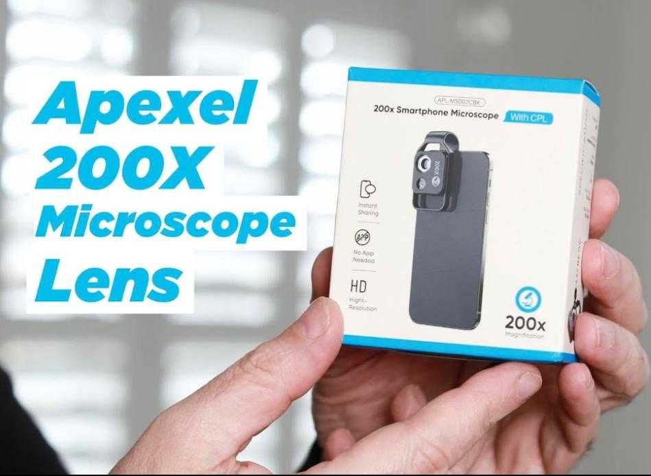 Apexel 200X APL-MS002CBK with CPL Микроскоп макрообъектив для телефона