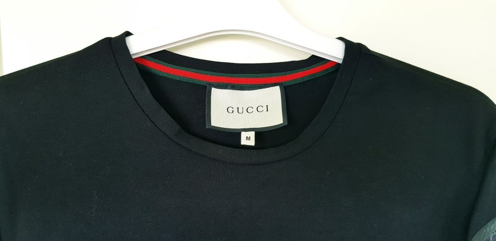 T-shirt GUCCI Tiger, czarny