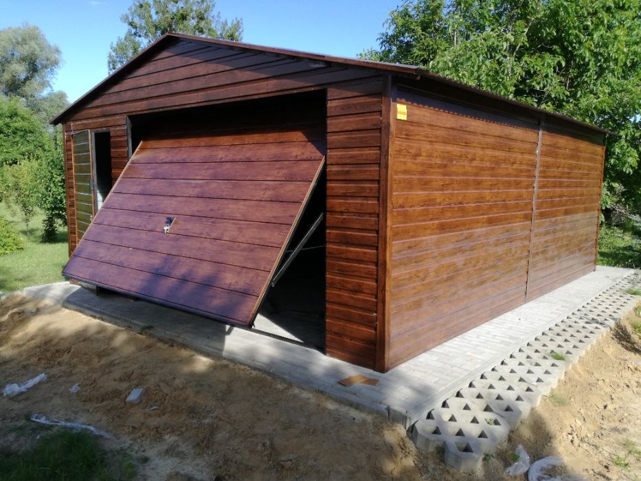 Garaż blaszany, Wiata , blaszak 35 m2 + drzwi Garaże blaszane PROMOCJA