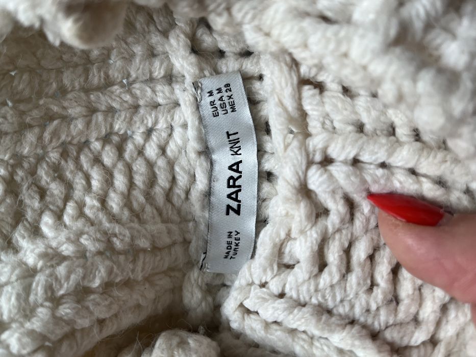 В’язаний светр Zara оверсайз молочний
