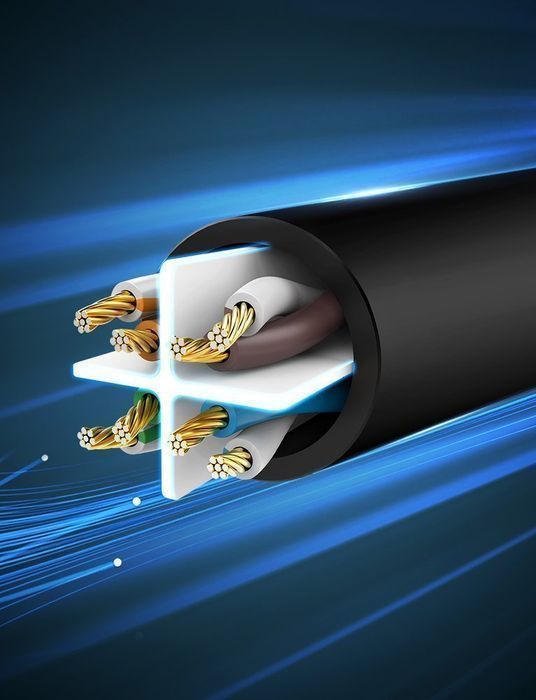 Przewód Ethernet Ugreen Cat 6 UTP 1000Mbps 2M, Czarny