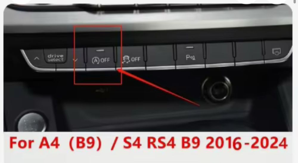 Кнопка выключения Start/Stop Audi A4/S4/RS4 B9