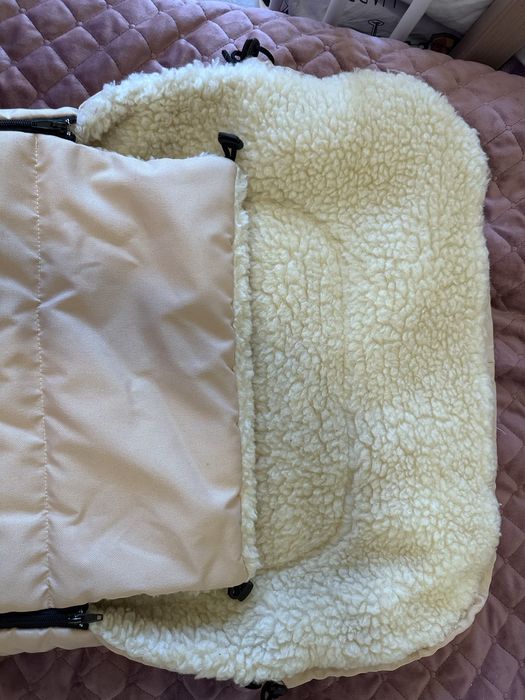 Зимовий конверт у люльку на овчині віком з 0 до 6 міс