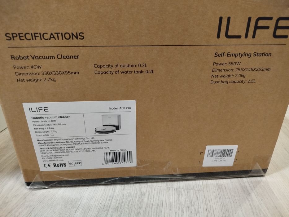 ILIFE A30 Pro Robot sprzątający Mopujący 5000Pa z Mopem i Stacją 2w1