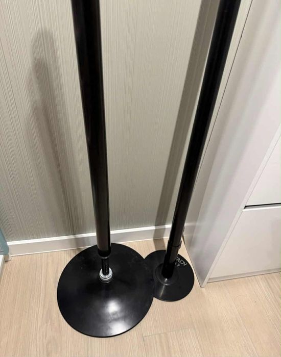 Rozporowa Rura do pole dance statyczno-obrotowa | Czarna