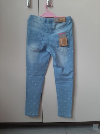 Spodnie jeansowe jeggingsy 122