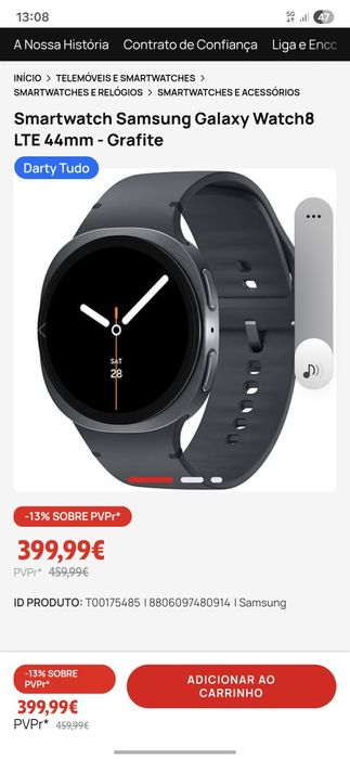 Samsung galaxy watch 8 44 mm [troco por playsation 5]