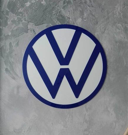 Logo Szyld emblemat Volkswagen do garażu pokoju na ścianę