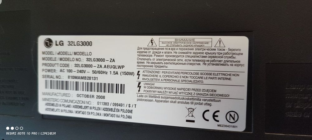 Televisão LG 32 polegadas
