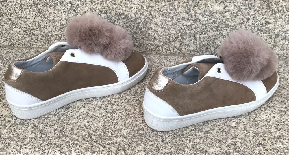 Sapatos com pompom (Seaside, tamanho 37)